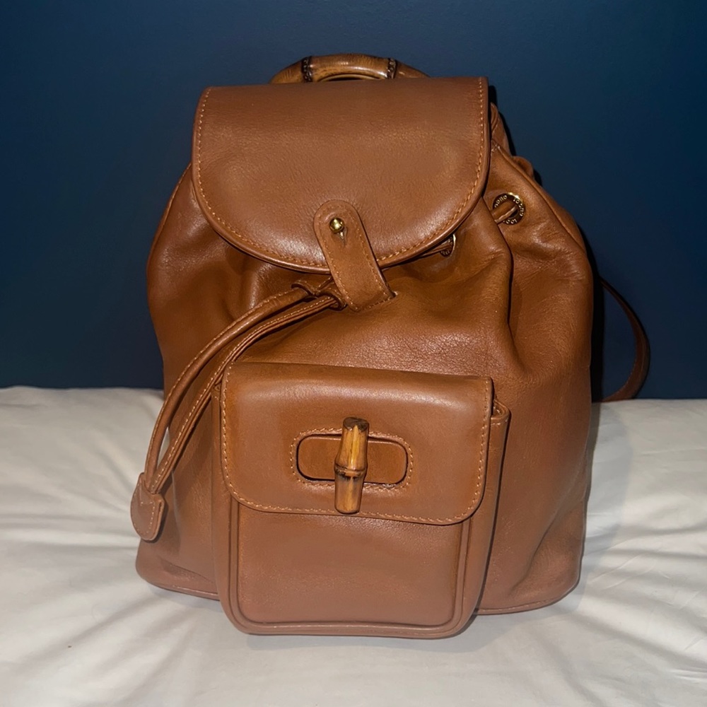 Prelove Vintage Gucci Bamboo Backpack